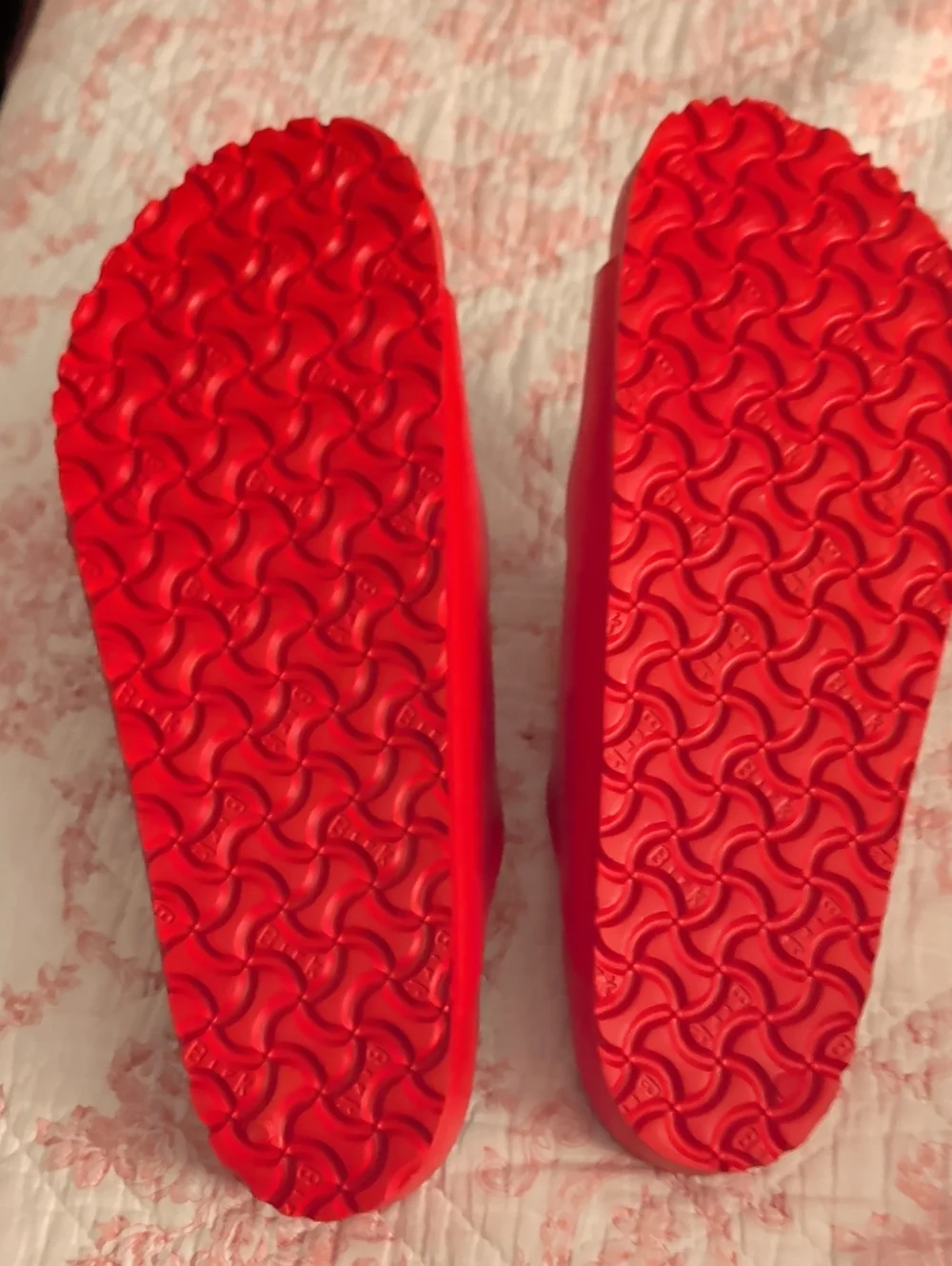 Birkenstock Arizona Red Two-Strap EVA Slide Sandal